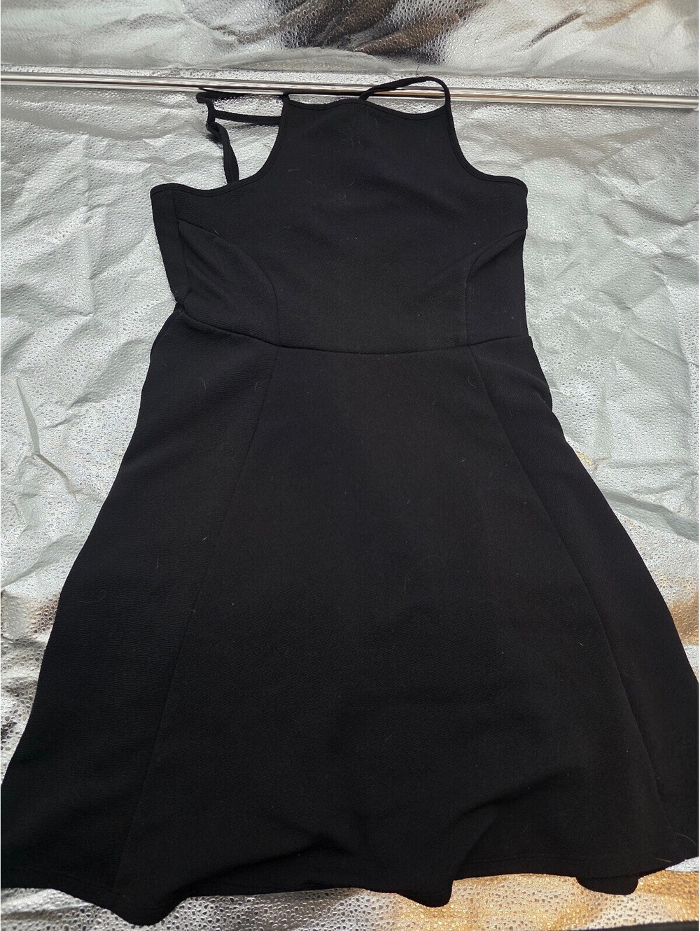 rue21 Black Fit & Flare Dress with Asymmetric Straps Size M